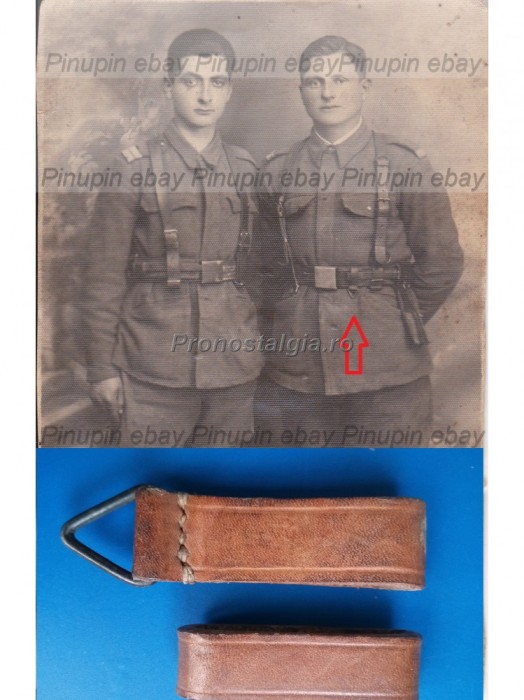 Set Gaica ww2 romaneasca pt centura piele port bidonas