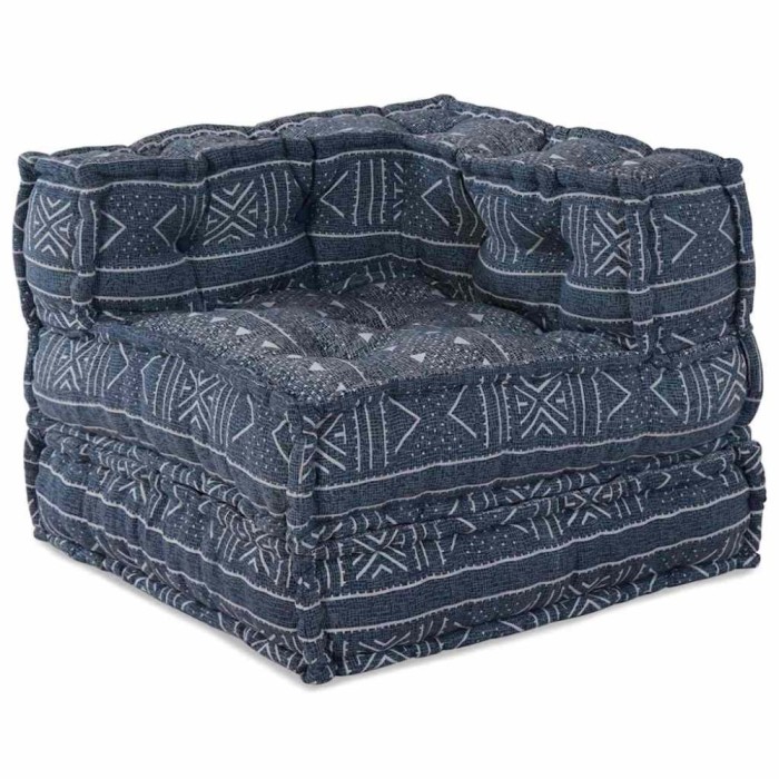 vidaXL Pernă albastru 70 x 70 x 54 cm Poliester
