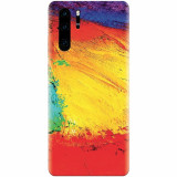Husa silicon pentru Huawei P30 Pro, Colorful Dry Paint Strokes Texture