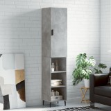 VidaXL Dulap &icirc;nalt, gri beton, 34,5x34x180 cm, lemn prelucrat