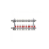 DISTRIBUITOR-COLECTOR 9 CIRCUITE 1 INOX KERMI CU DEBITMETRE 3 4 EUROCON