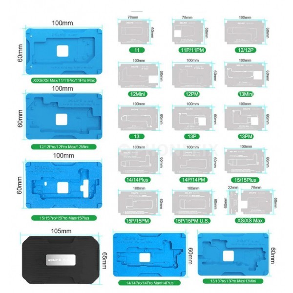 Suport de Lucru Reballing Relife RL-601T pentru Apple iPhone X - 15 Series