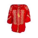 Bluza tip ie dama RBIB, marime XL, rosu/auriu