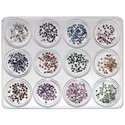 Kit nail art, 12 buc - stele, 5g