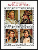 Timbre S. Tome e Principe 2019 - Napoleon Bonaparte, 200 Ani, Colita, Straine Dupa 1950