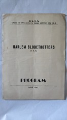 PROGRAM HARLEM GLOBETROTTERS(S.U.A.)-1961 foto