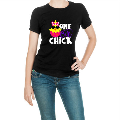 Tricou personalizat dama &amp;quot;PASTE- ONE CUTE CHICK&amp;quot;, Negru, Marime XL foto