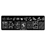 Cumpara ieftin Matrita Metalica Stampila Unghii LUXORISE, Unicorn &amp; Magic