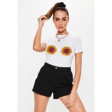 Tricou dama alb - Sunflower - L