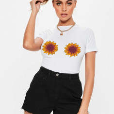 Tricou dama alb - Sunflower - L