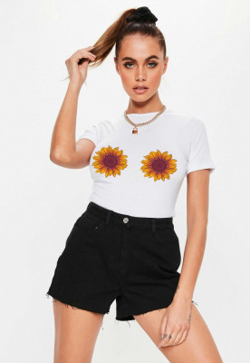 Tricou dama alb - Sunflower - M foto