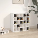 vidaXL Dulap Vinuri Lemn Masiv Pin Alb 56x25x56cm 25 Sticle Suport Sticle Vin