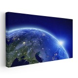 Tablou vedere din spatiu a Pamantului 1778 Tablou canvas pe panza CU RAMA 60x120 cm