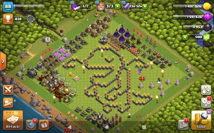 Vand Cont de Clash Of Clans th 9 predau PERSONAL in zona Pascani WP +40748606893