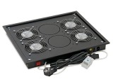 Panou Ventilatie Triton 4x Termostat Negru, Metalic, Reglare Temperatura, Instalare Usoara, Eliminare Umiditate &amp; Mirosuri