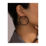 Cumpara ieftin Cercei Negru forma Cerc