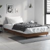 VidaXL Cadru pat fără saltea stejar maro 100x200 cm lemn prelucrat 832268