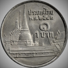 Moneda exotica 1 BAHT- THAILANDA, anul 2012 * cod 03 = Bhumipol Adulyadej - UNC!