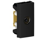 Priza TV de capat mama 1M Flexo Himel negru mat