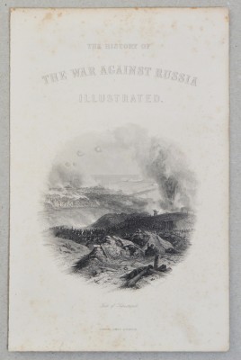 &amp;quot;The war against Russia&amp;quot; gravura veche sec 19 foto