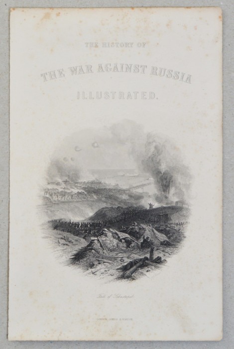 &quot;The war against Russia&quot; gravura veche sec 19