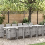 VidaXL Set mese grădină 15 pcs Gri deschis Mobilier pentru 14 persoane