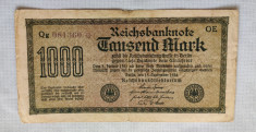 Germania - 1000 Mark / mărci (1922) sQg081360 foto