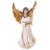 Figurina Inger polirasina alba aurie 14.5x9x27.5 cm