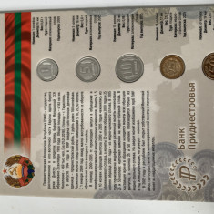 colectie monede copeici Transnistria UNC necirculate cu pliant