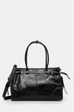 Answear Lab poseta de piele culoarea negru