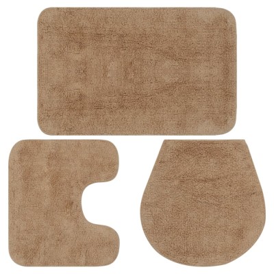 Set covorașe baie, 3 piese, bej, textil foto
