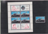 ROMANIA 1971 APOLLO 15 - Serie 1timbru + Colita Dantelata LP.772 ; 772a MNH**