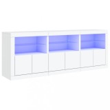 Cumpara ieftin Dulap cu lumini LED, alb, 181,5x37x67 cm