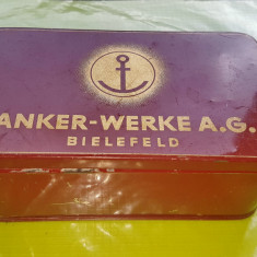 D912-Cutie vintage Anker ceasuri-piese de schimb metal Anker Werke A.G.Bielefeld