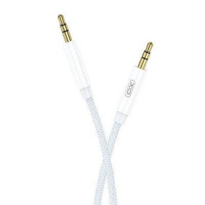 Cablu audio XO NB-R211C, mini jack 3.5 mm AUX, 1m, Alb/Albastru foto