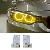 Set de 2 module LED DRL Yellow CSL St&acirc;nga + Dreapta pentru BMW Seria 4 F32/F33/F36 &ndash; Faruri LED fara adaptiv &ndash; OEM 63117493227 / 63117493228