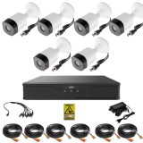 Sistem supraveghere video 6 camere exterior 2MP, 1080P full hd IR 20m, XVR 8 canale, accesorii full, live internet SafetyGuard Surveillance