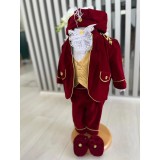 Cumpara ieftin Costum botez print, grena - DPH394