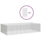 Cumpara ieftin Adapost pentru animale cu 24 panouri, 54x100 cm fier galvanizat