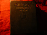 Enciclopedia Minerva 1930 ,1000 clisee in text ,100 harti simple ,10 harti color