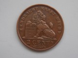 2 CENTIMES 1919 BELGIA -flemish legend