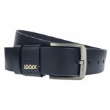 Curea barbati, casual, pentru jeans, din piele naturala, negru, 4.5cm - CLK117N, Lucianis style