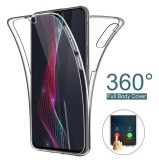 Husa protectie compatibila cu OPPO A52 PC &amp; Glass -360&deg;, fata si spate, transparenta