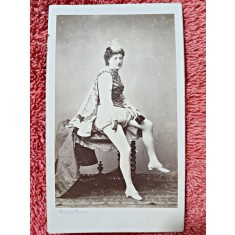 Fotografie tip CDV, White Montaubry, dansatoare la Opera 1861-1873