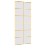 Cumpara ieftin Usa glisanta, auriu, 90x205 cm, sticla ESG mata si aluminiu