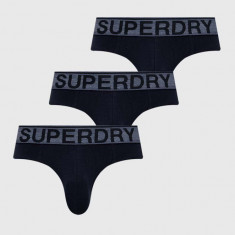 Superdry slip 3-pack barbati, culoarea albastru marin