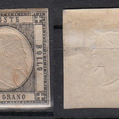 Italy 1861 King Viktor Emanuel II 1 Grano Mi.3 signed MH AM.308
