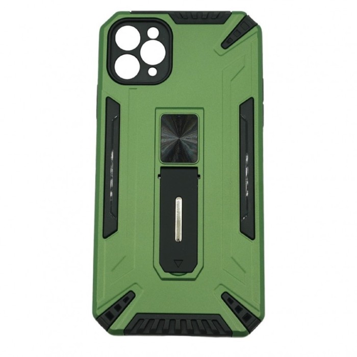 Husa de protectie flippy pentru apple iphone xr defender sergeant brave cu suport, verde deschis