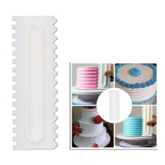 Spatula decorare tort, plastic, 21,8 x 7,2cm, alb