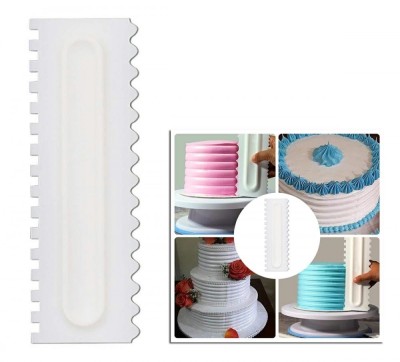 Spatula decorare tort, plastic, 21,8 x 7,2cm, alb foto